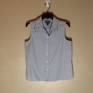 Westbound Size 10 Button-up Sleeveless Tank